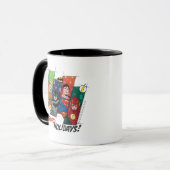 Mug Ligue de la Justice "Vacances héroïques !" (Devant gauche)