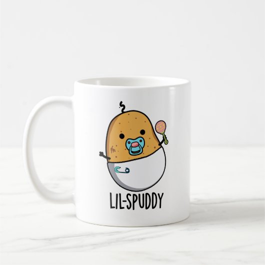 Mug Lil-spuddy Blague de pomme de terre drôle  (Gauche)