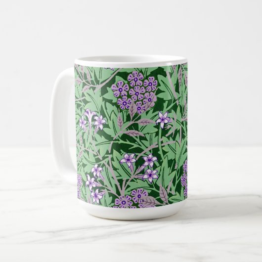 Mug Lilac and green floral pattern (Devant gauche)