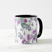 Mug Lilac chrysanthemum , watercolor (Devant droit)