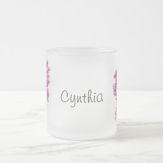 Mug - Lilac fleurit avec le nom (Centre)