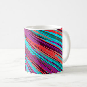 Mug Lilac Orange Turquoise Abstrait Géométrique