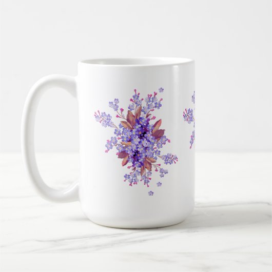 Mug Lilac oublie-me-pas Mariage de fleurs (Gauche)
