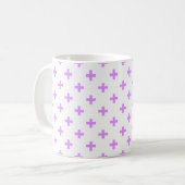 Mug Lilac polka croise sur blanc (Devant gauche)