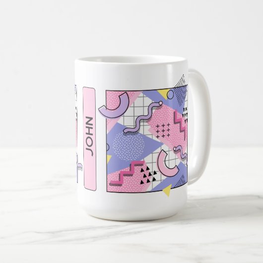 Mug Lilac rose actif des années 80 Memphis (Devant droit)