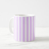 Mug Lilac violet et blanc bonbons rayures (Devant gauche)