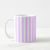 Mug Lilac violet et blanc bonbons rayures (Gauche)
