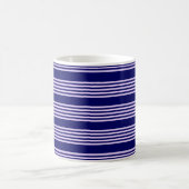 Mug Lilac violet et bleu marine cinq bandes motif (Centre)