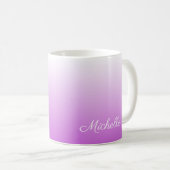 Mug Lilac violet ombre nom personnalisé (Devant droit)
