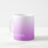Mug Lilac violet ombre nom personnalisé (Devant gauche)