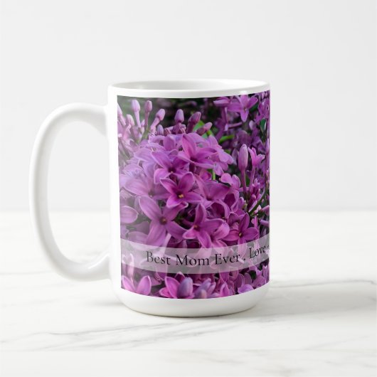 Mug lilas rose violet romantique rose floral photo Mam (Gauche)