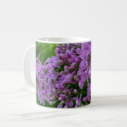 Mug Lilas violet romantique élégant violet photo flora (Devant gauche)