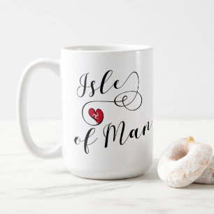 Mug L'île de Man Drapeau dans un coeur, Manx