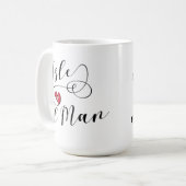 Mug L'île de Man Drapeau dans un coeur, Manx (Devant gauche)