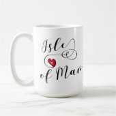 Mug L'île de Man Drapeau dans un coeur, Manx (Gauche)
