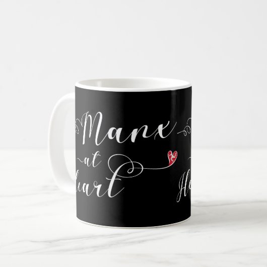 Mug L'île de Man Manx au coeur (Devant gauche)