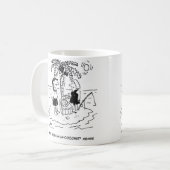 Mug L'île déserte. Le repas est Fish a la Coconut. (Devant gauche)