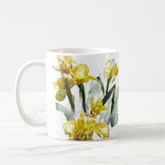 Mug Lilias jaunes d'été (Gauche)