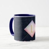 Mug Lilibet Monogram Marine Rosegold Rose Princess Cad (Devant gauche)