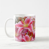Mug Liliers et papillons Stargazer roses (Gauche)