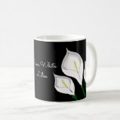 Mug Lilies Blanches en Papier (Devant droit)