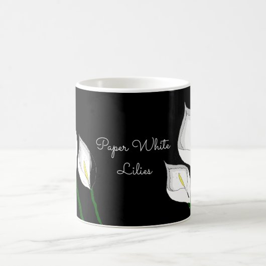 Mug Lilies Blanches en Papier (Centre)