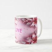 Mug Lilies roses délicates (Devant droit)