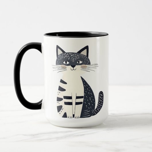 Mug L'illustration représente un chaton mignon. (Gauche)