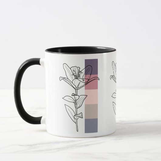 Mug Lily avec palette de couleurs (Gauche)