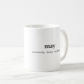 Mug Lily de la Vallée et émeraude - Mai (Devant droit)