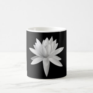 Mug Lily Lotus Photographie d'art noir et blanc