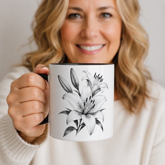 Mug Lily monochrome