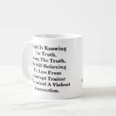 Mug L'Imbécile Connaît La Vérité, Et Croit Les Lies (Devant gauche)