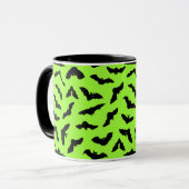 Mug Lime Green Bat Motif Halloween (Devant gauche)