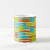 Mug Lime Green, Cinnamon Brown, Rectangles Turquoise C (Centre)