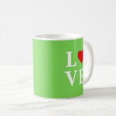 Mug Lime Green LOVE Design moderne (Devant droit)
