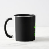Mug Lime Neon Vert Produits Chimiques Bio-Hazard Graph (Gauche)