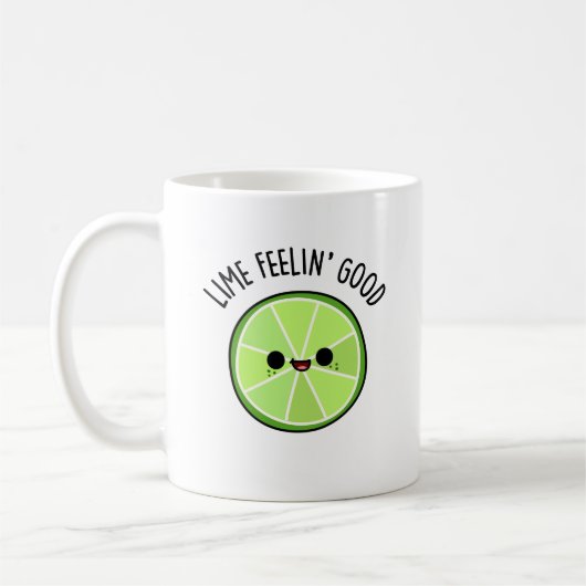 Mug Lime Se Sentant Bien Amusant Citrus Lime Pun (Gauche)