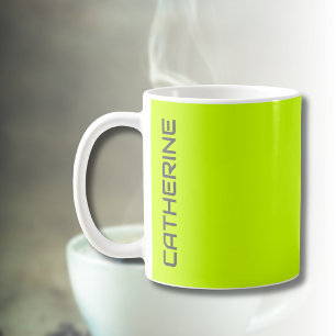 Mug Lime Zest couleur solide personnalisée