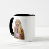 Mug Limier (chien de St Hubert) avec les yeux fermés, (Devant gauche)