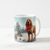 Mug Limier de Saint-Hubert dans la neige de Noël (Devant droit)