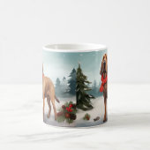Mug Limier de Saint-Hubert dans la neige de Noël (Centre)