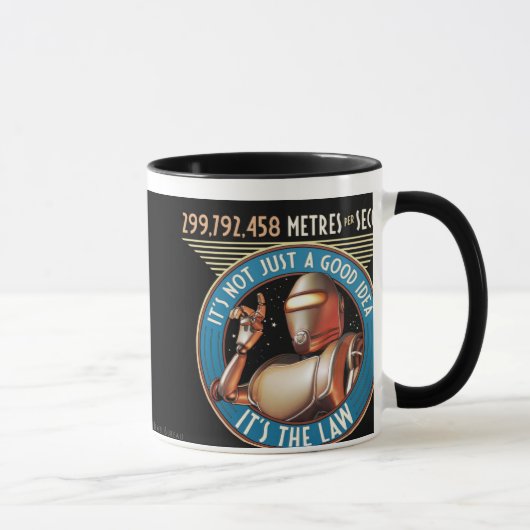 Mug Limitation de vitesse - 299.792.458 mètres par (Droite)