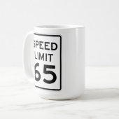 Mug Limitation de vitesse signe de 65 M/H (Devant gauche)