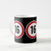 Mug Limite de vitesse 16 ans (Devant gauche)