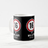 Mug Limite de vitesse 16 ans (Devant gauche)
