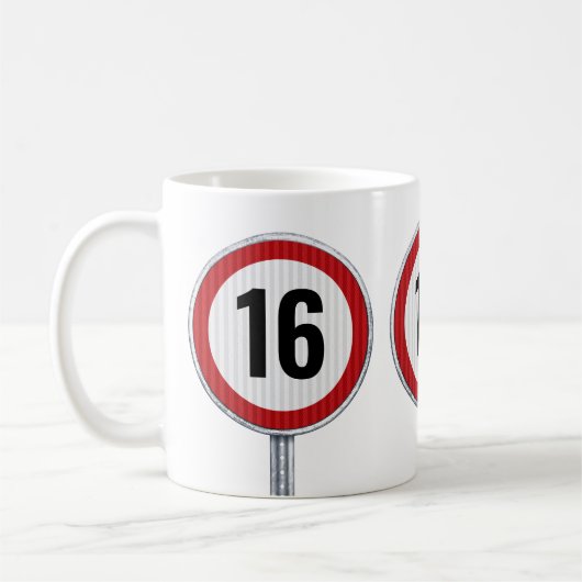 Mug Limite de vitesse 16e anniversaire (Gauche)