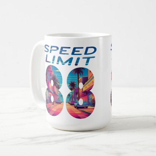 Mug Limite de vitesse 88 (Devant gauche)
