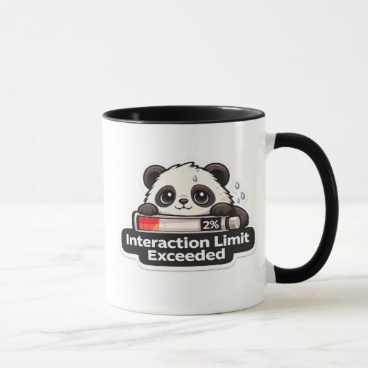 Mug Limite d'interaction dépassée Conception Panda (Droite)