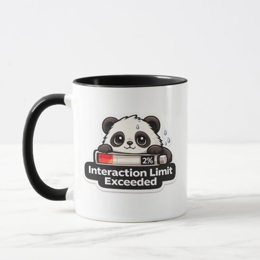 Mug Limite d'interaction dépassée Conception Panda (Gauche)